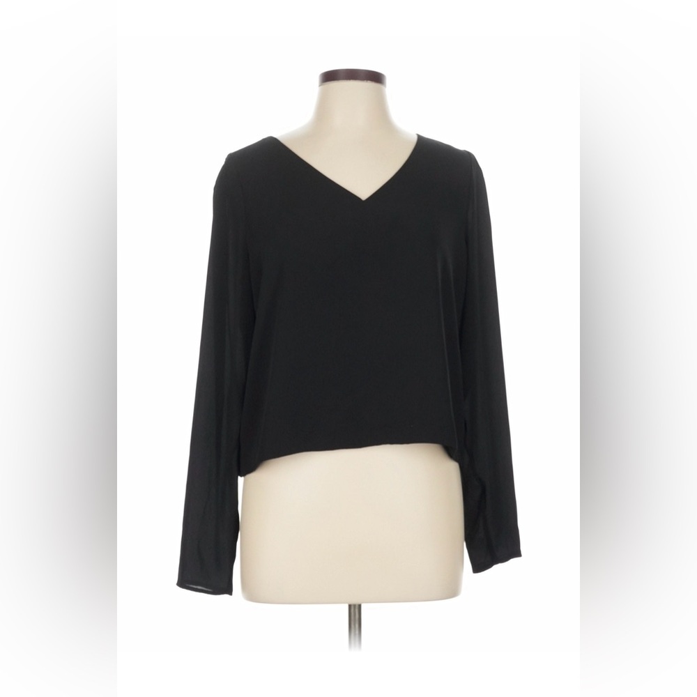 Aritzia Babaton Long Sleeve Blouse - Black (L)